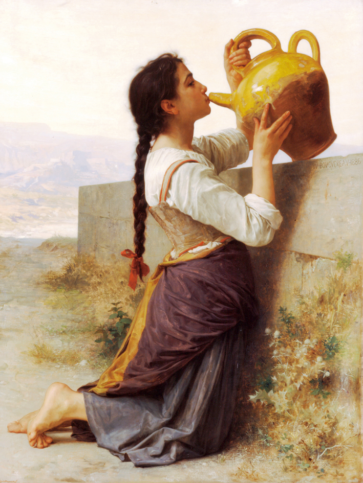  阿道夫·布格罗 Adolphe Bouguereau —— 口渴
